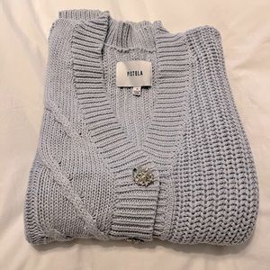 Pistola Baby Blue Sweater with Crystal Detail